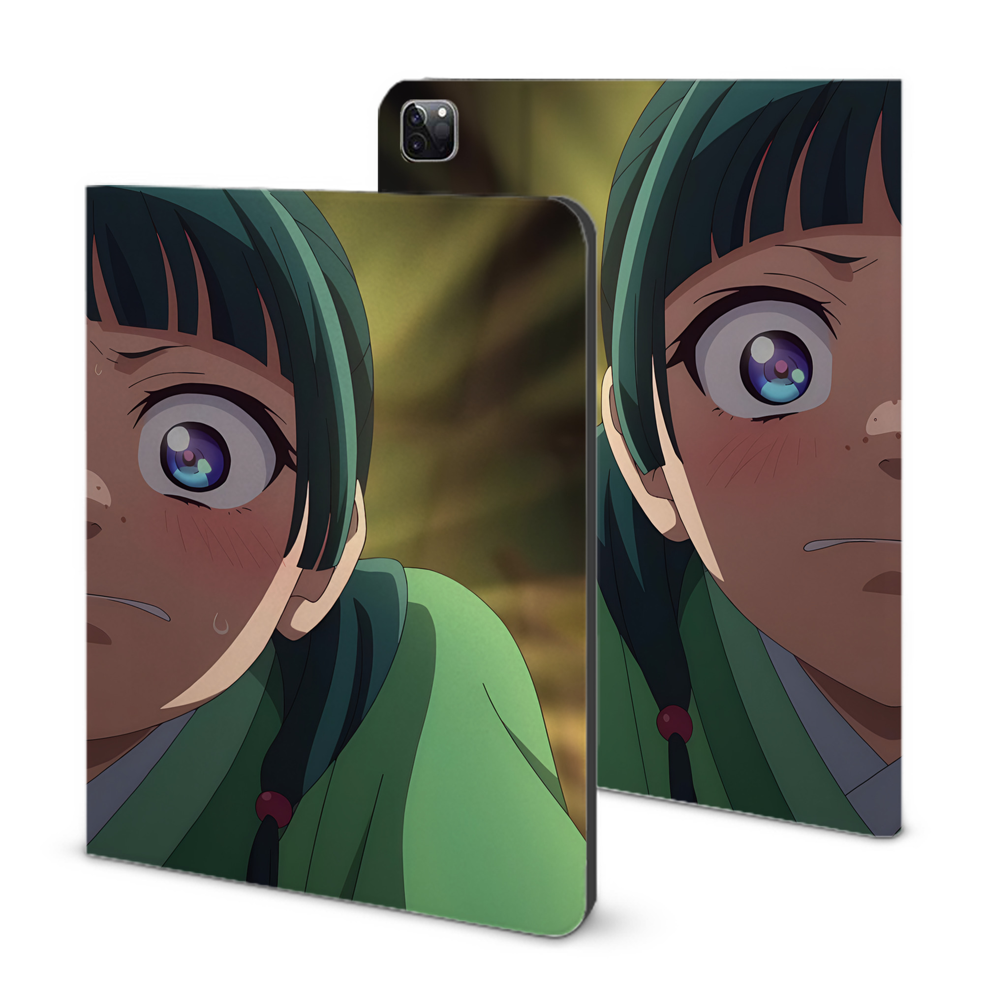 （画像用） 薬屋のひとりごと The Apothecary Diaries IPad ケース ブック型 PUレザー TPU 耐衝撃 軽量 薄型 ペン収納なし 全面保護 IPad 各モデル対応